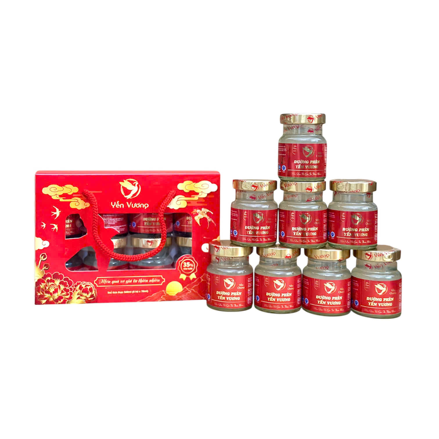 Lốc 8 hũ yến Vương 70ml Đường Phèn